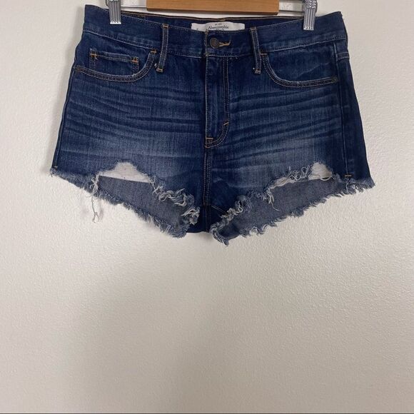 Abercrombie & Fitch High Waisted Cut Off Jean Shorts - Picture 1 of 8